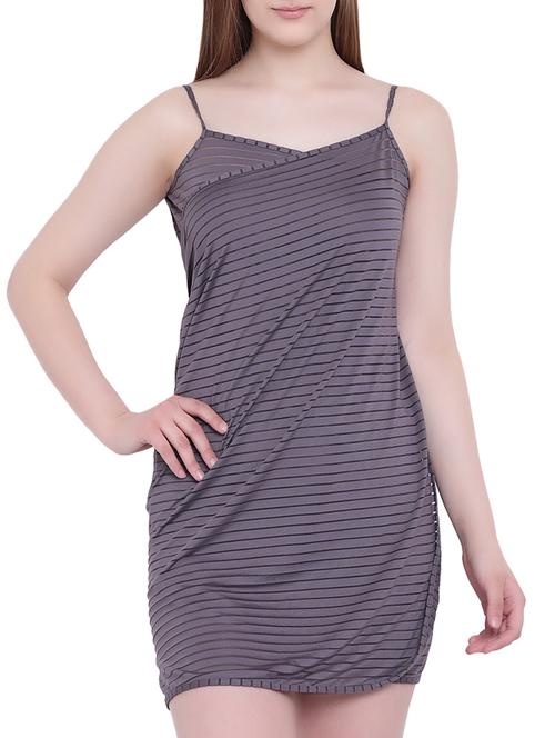 grey striped coverup - 15260559 - Standard Image - 0
