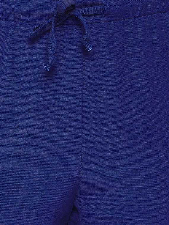 blue cotton capri - 15260684 - Standard Image - 4