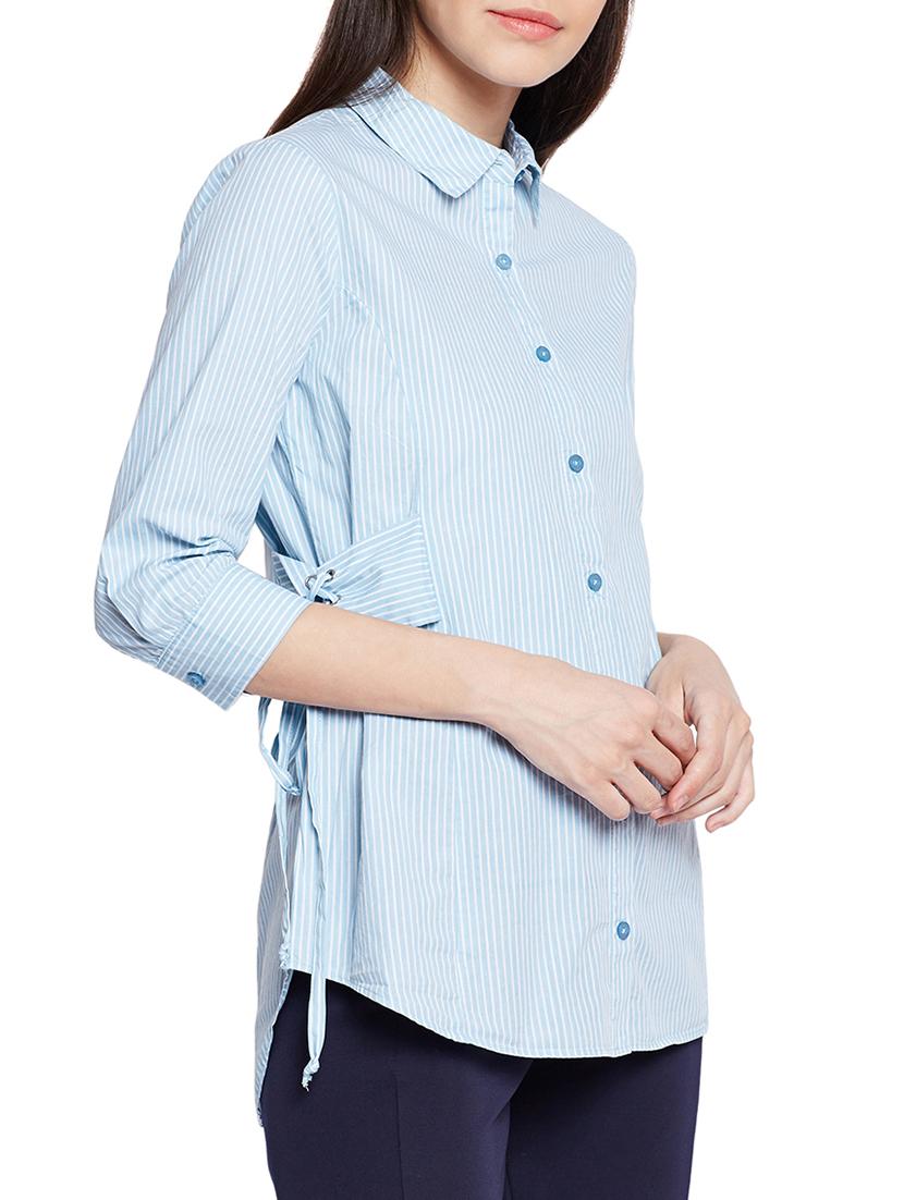 blue striped cotton shirt - 15260774 -  Standard Image - 1