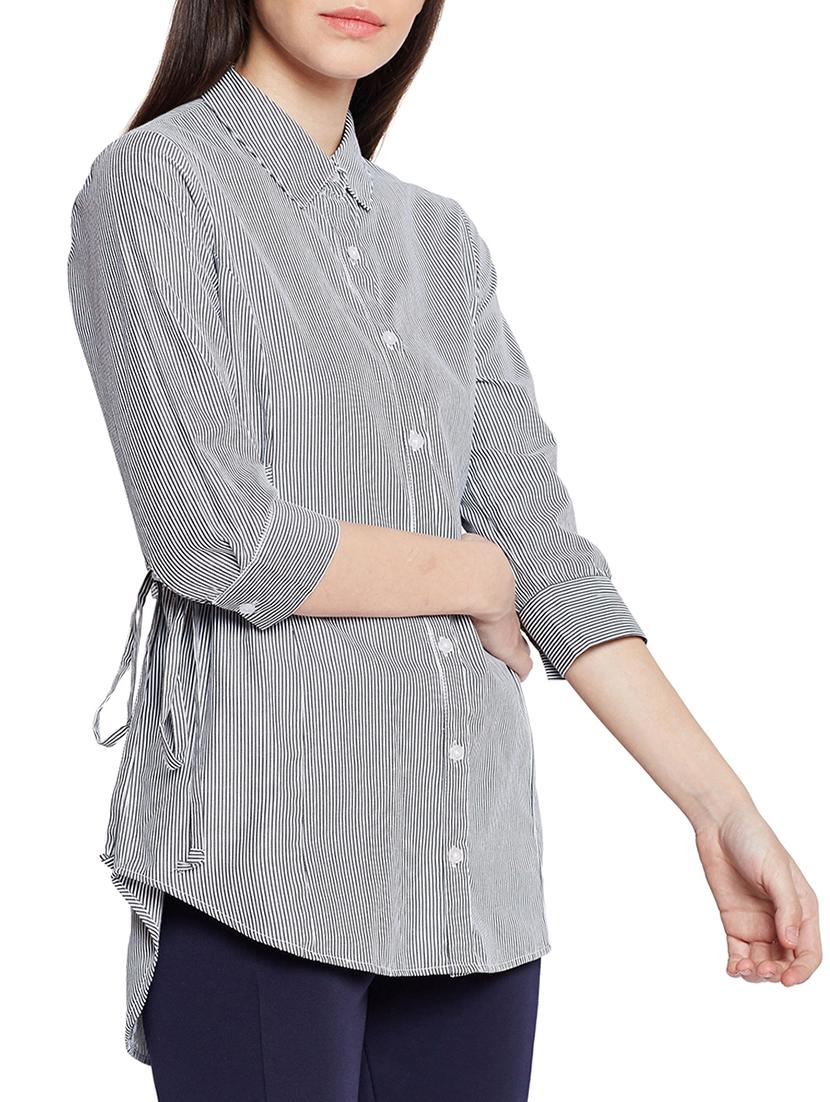 black striped cotton shirt - 15260775 - Standard Image - 1