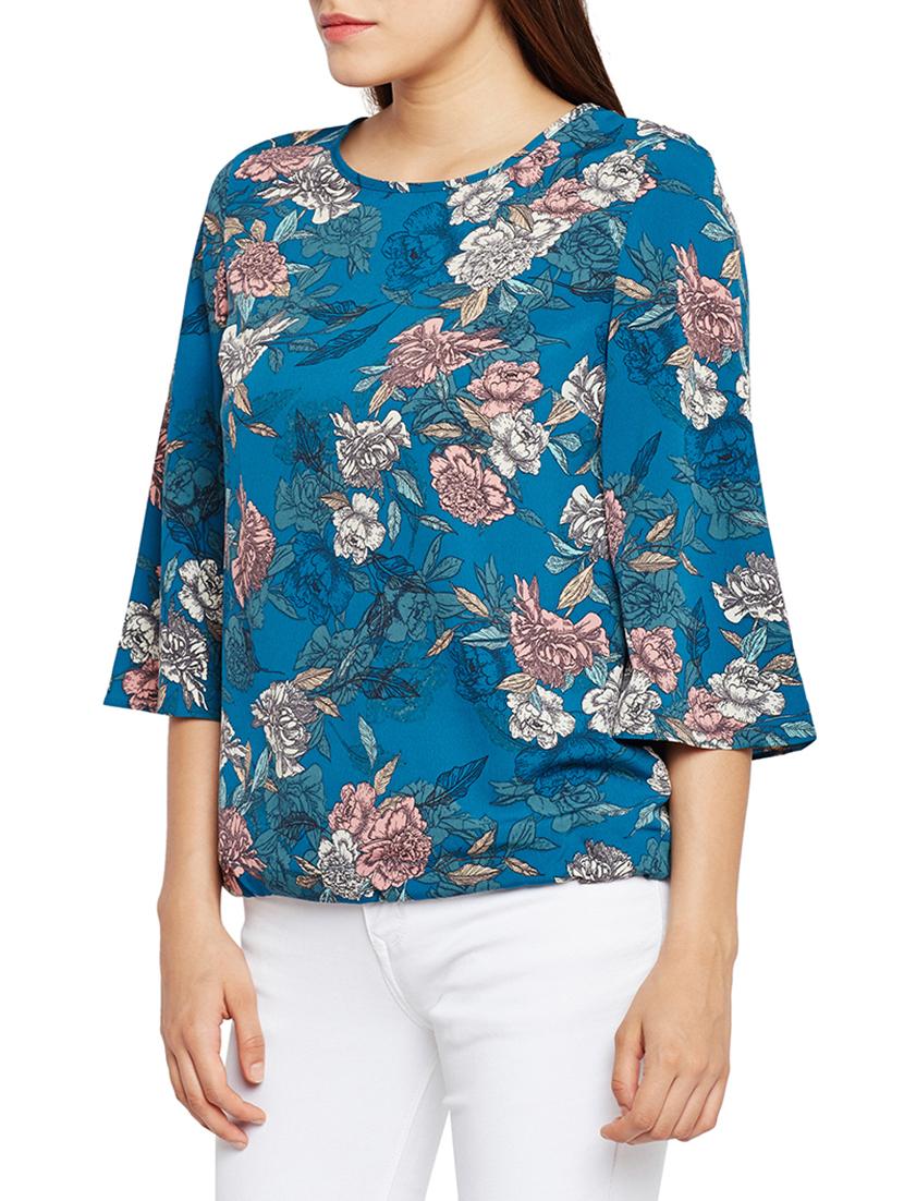 women's straight round neck top - 15260843 -  Standard Image - 1