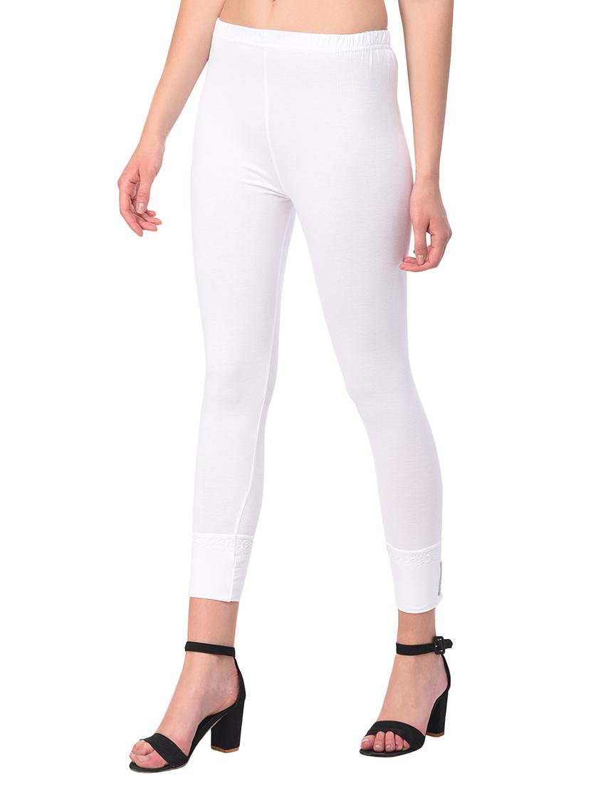 set of 2 white solid leggings - 15260906 - Standard Image - 6