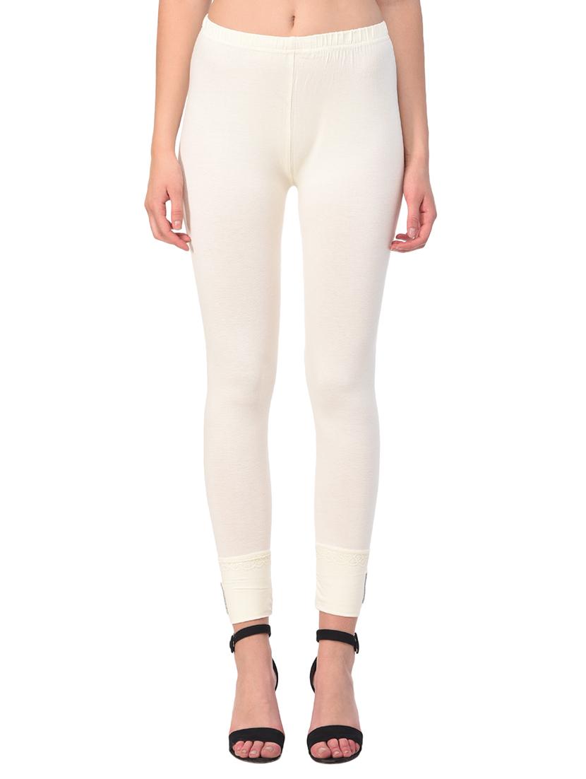 set of 2 white laced legging - 15260926 - Standard Image - 1