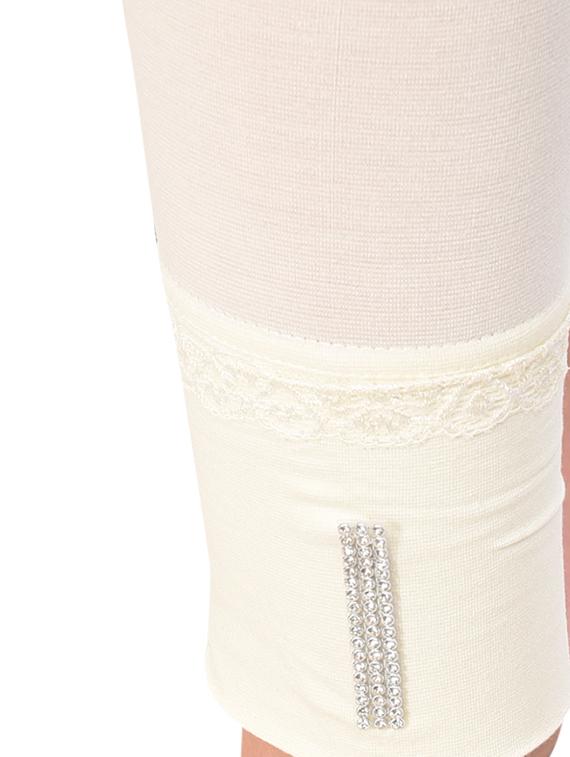 set of 2 white laced legging - 15260926 - Standard Image - 4
