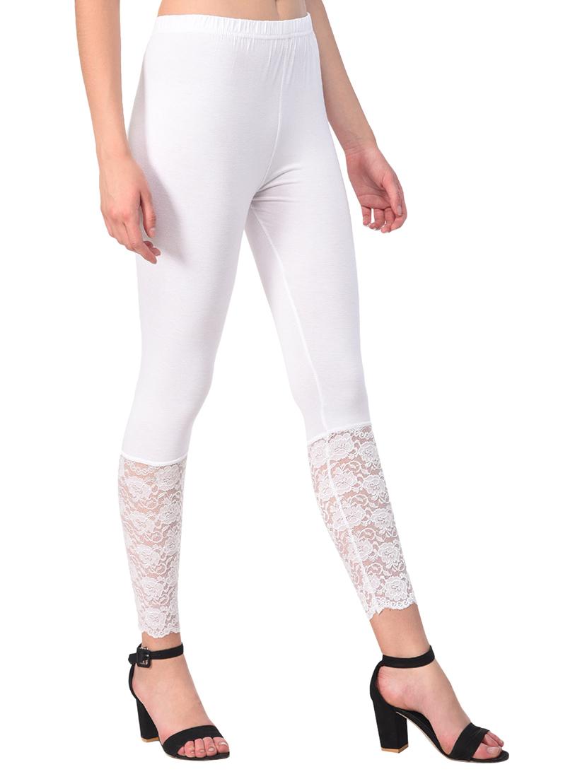 set of 2 white laced legging - 15260926 - Standard Image - 6