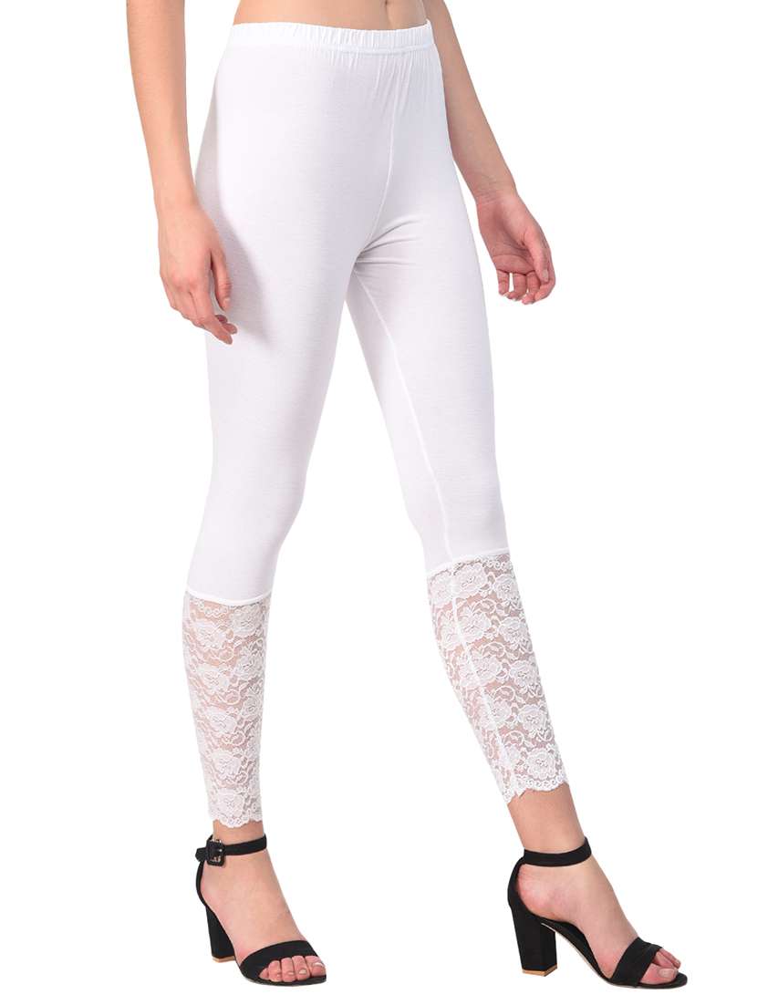 set of 2 white solid legging - 15260940 -  Standard Image - 6