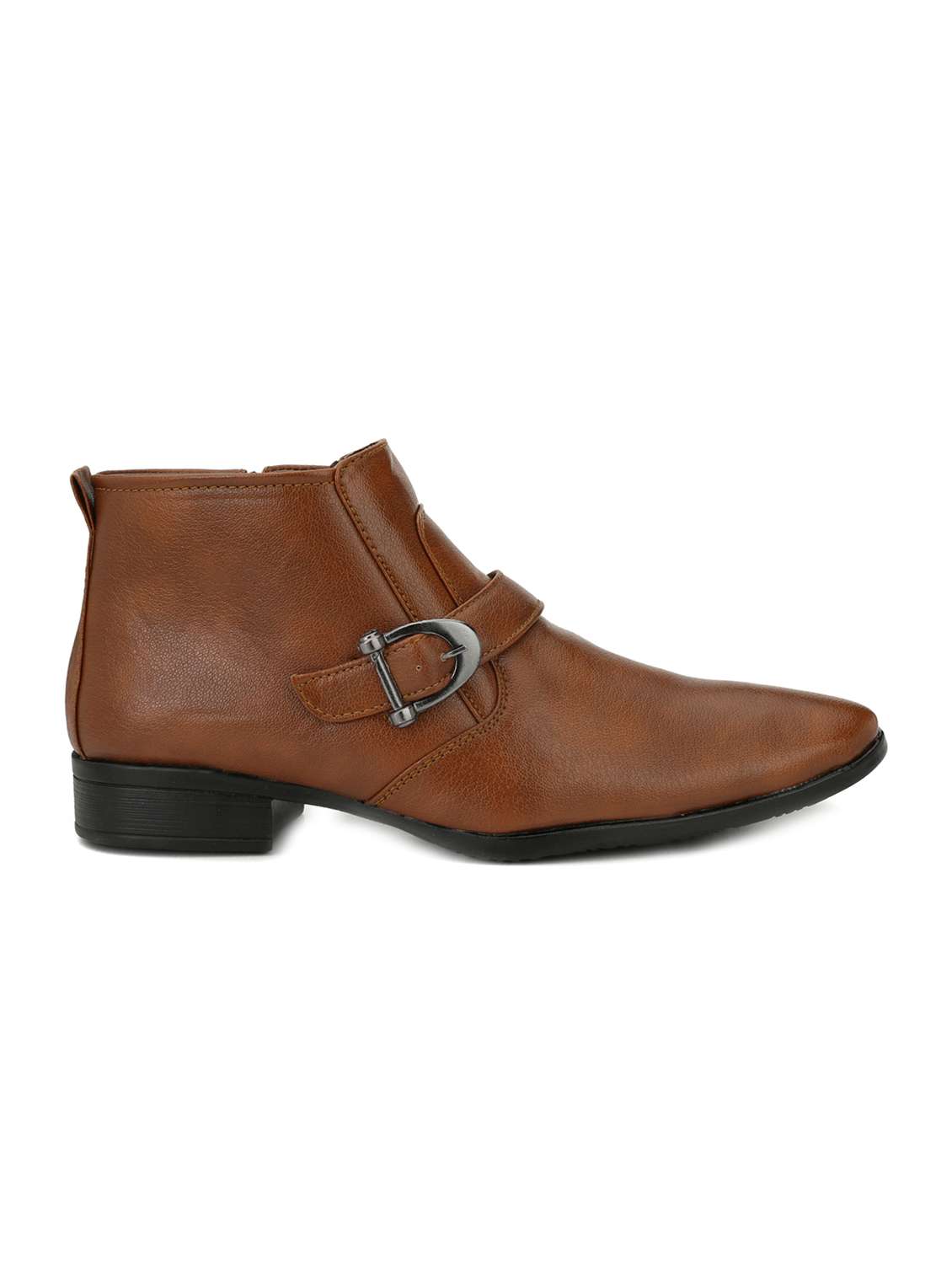 brown leatherette slip on boots  - 15260963 -  Standard Image - 1