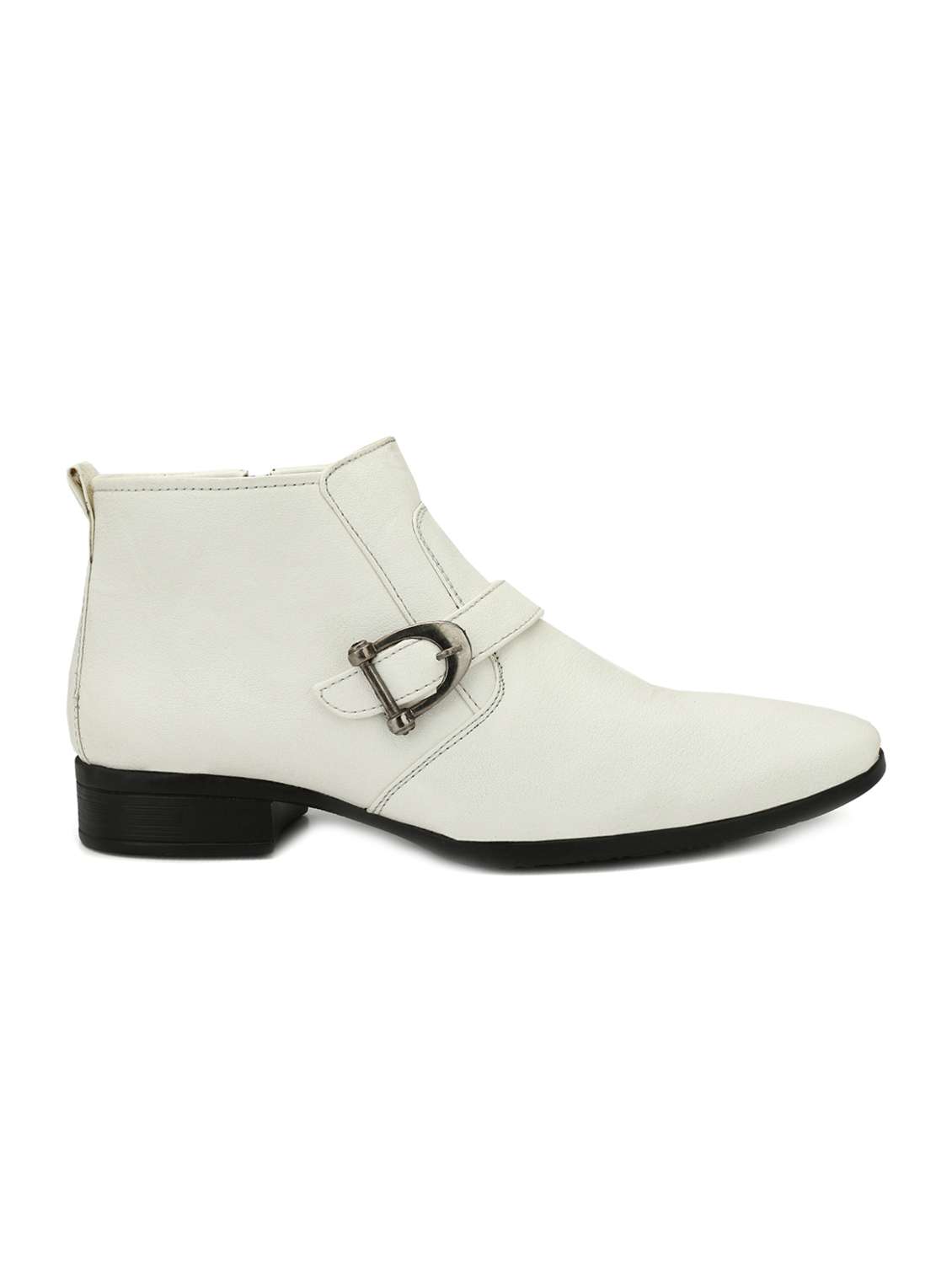 white leatherette formal slip on - 15260964 -  Standard Image - 1