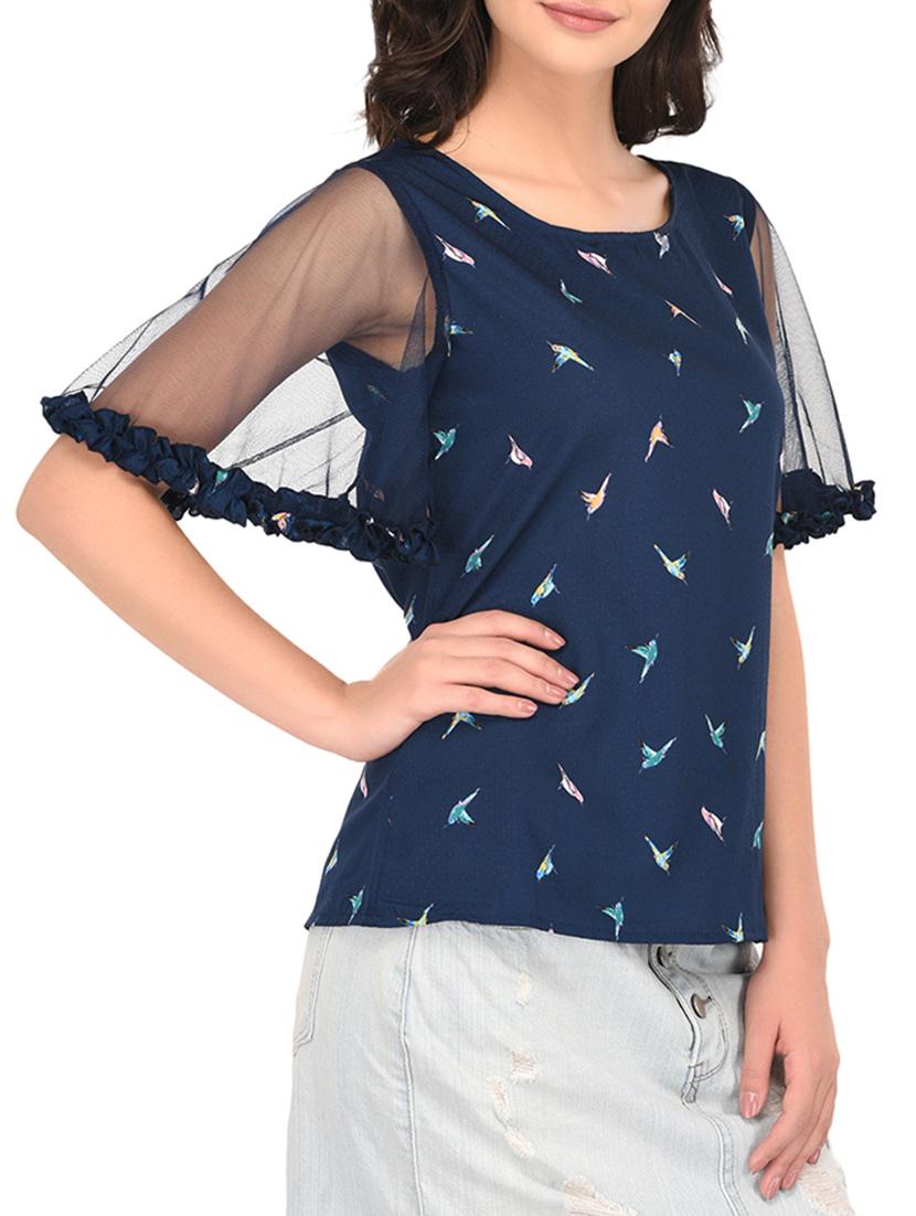 women's straight round neck top - 15261950 -  Standard Image - 1