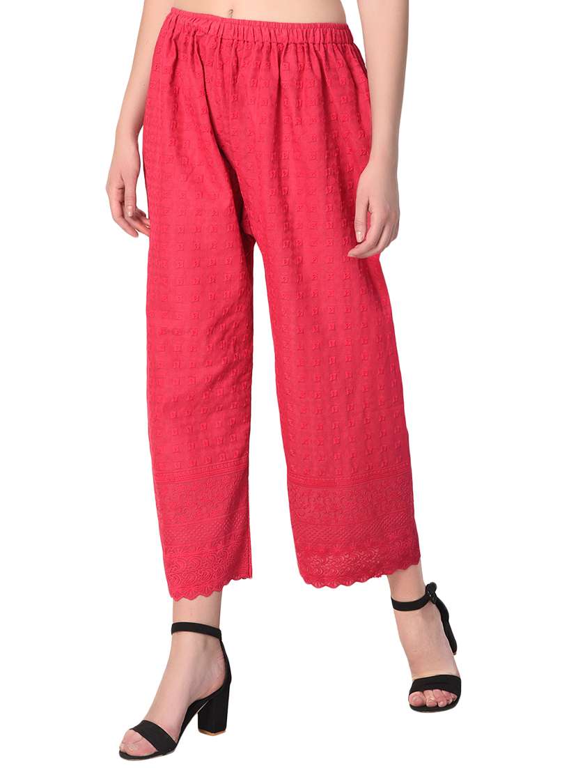 orange cotton combo palazzo - 15265279 - Standard Image - 1