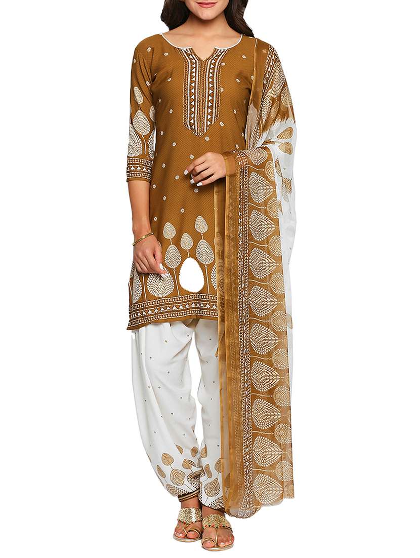 printed unstitched salwar suit