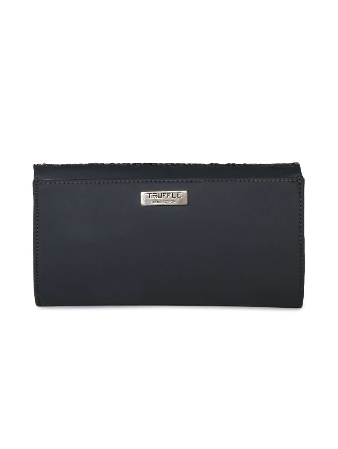 grey leatherette (pu) regular clutch - 15270234 -  Standard Image - 1
