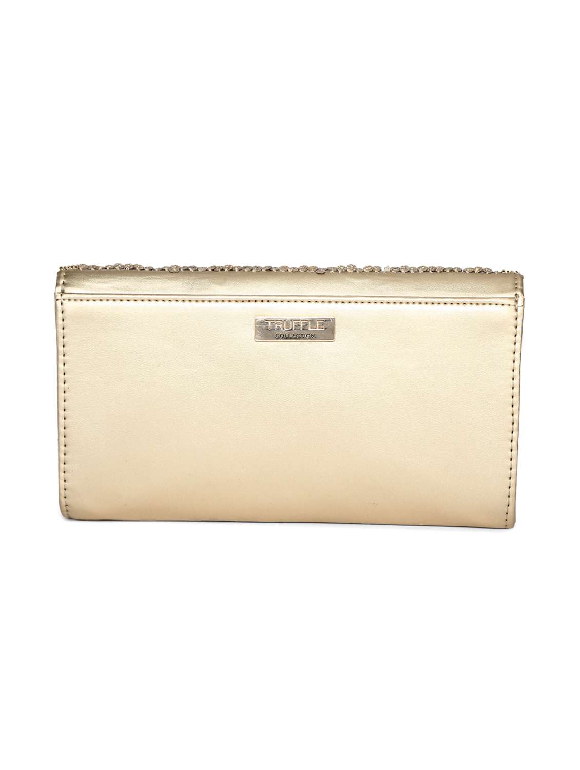 gold leatherette (pu) regular clutch - 15270235 -  Standard Image - 1