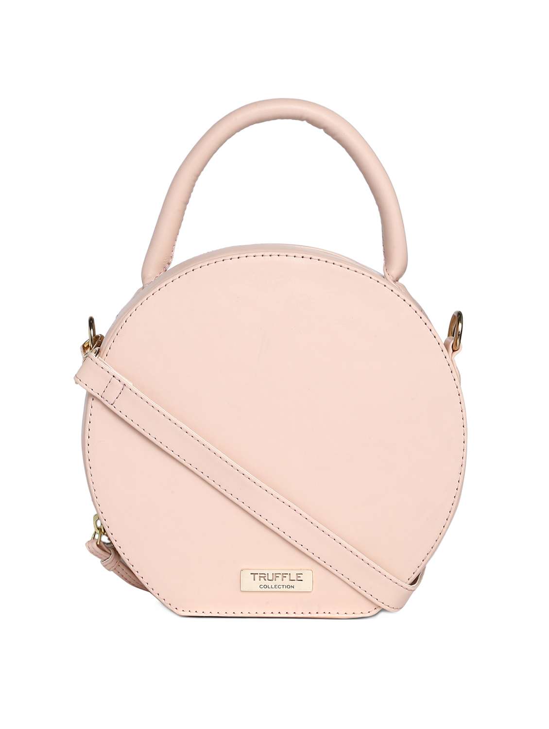 pink leatherette (pu) sling bag