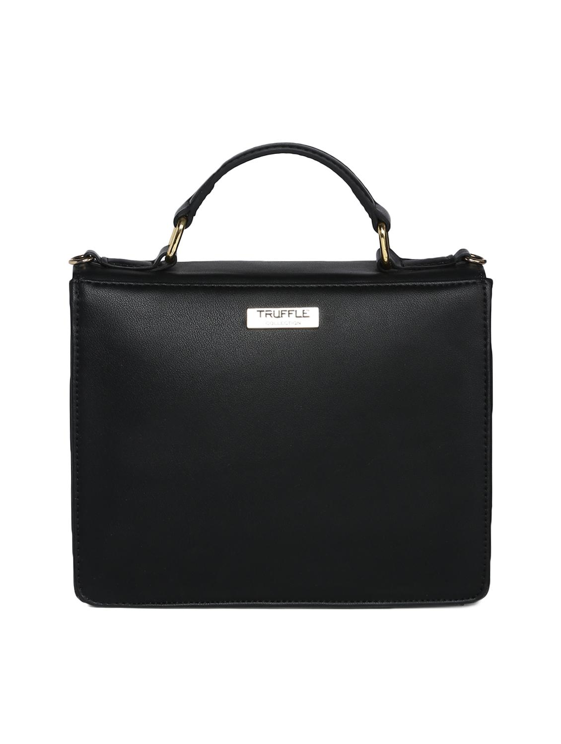 black leatherette (pu) sling bag - 15270244 - Standard Image - 1