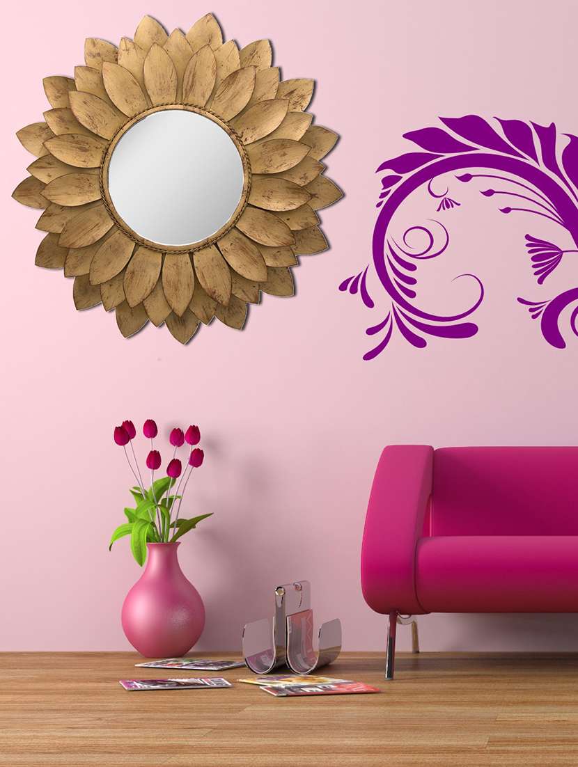 flower matte finish mirror frame