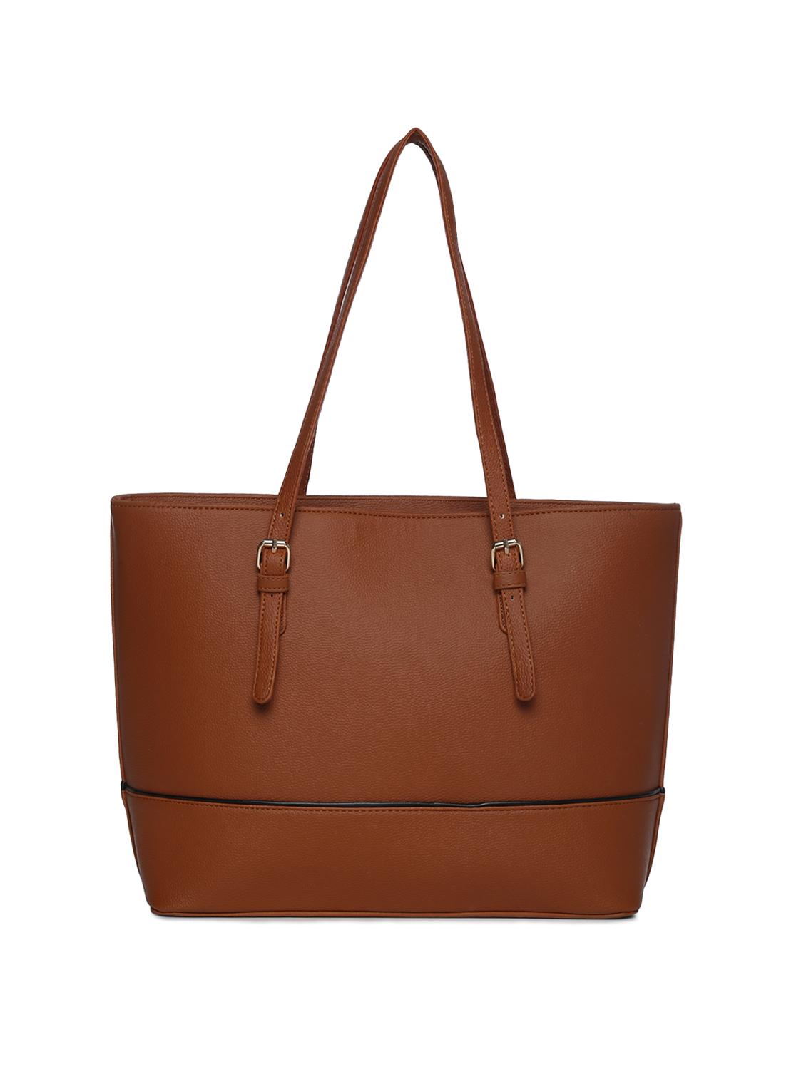 tan leatherette (pu) handbag - 15272178 -  Standard Image - 1