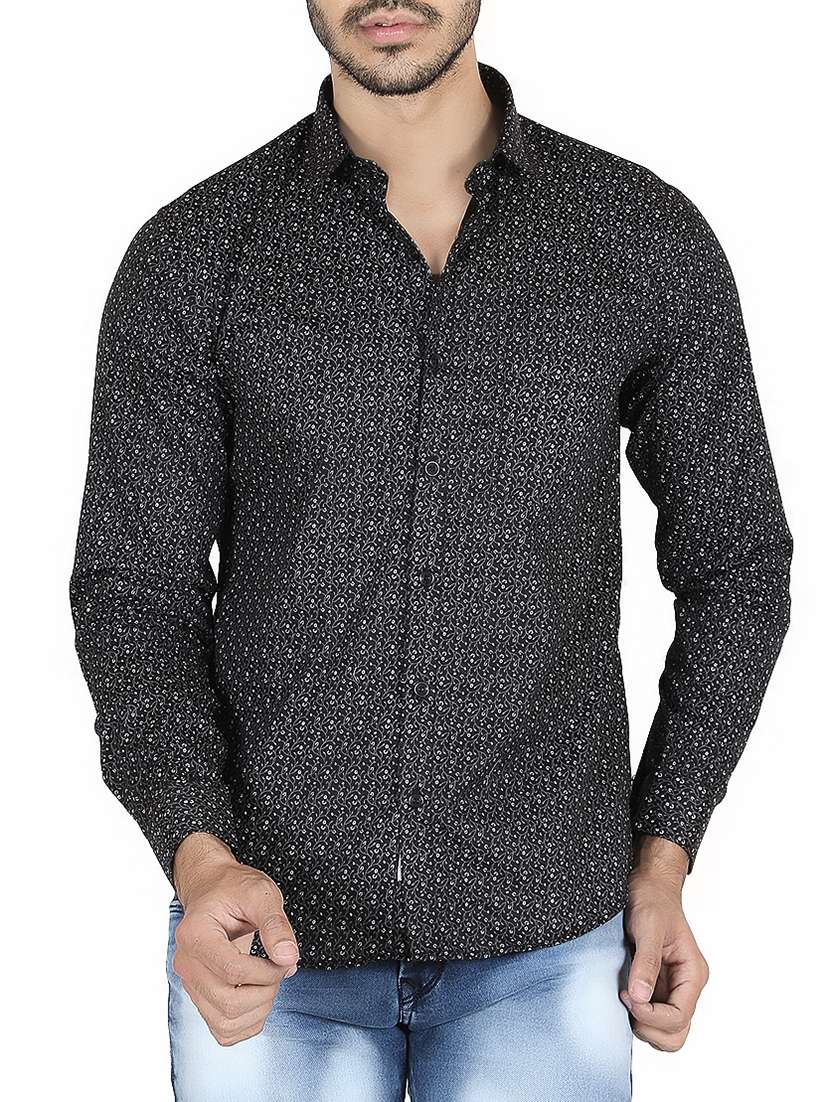 black cotton casual shirt