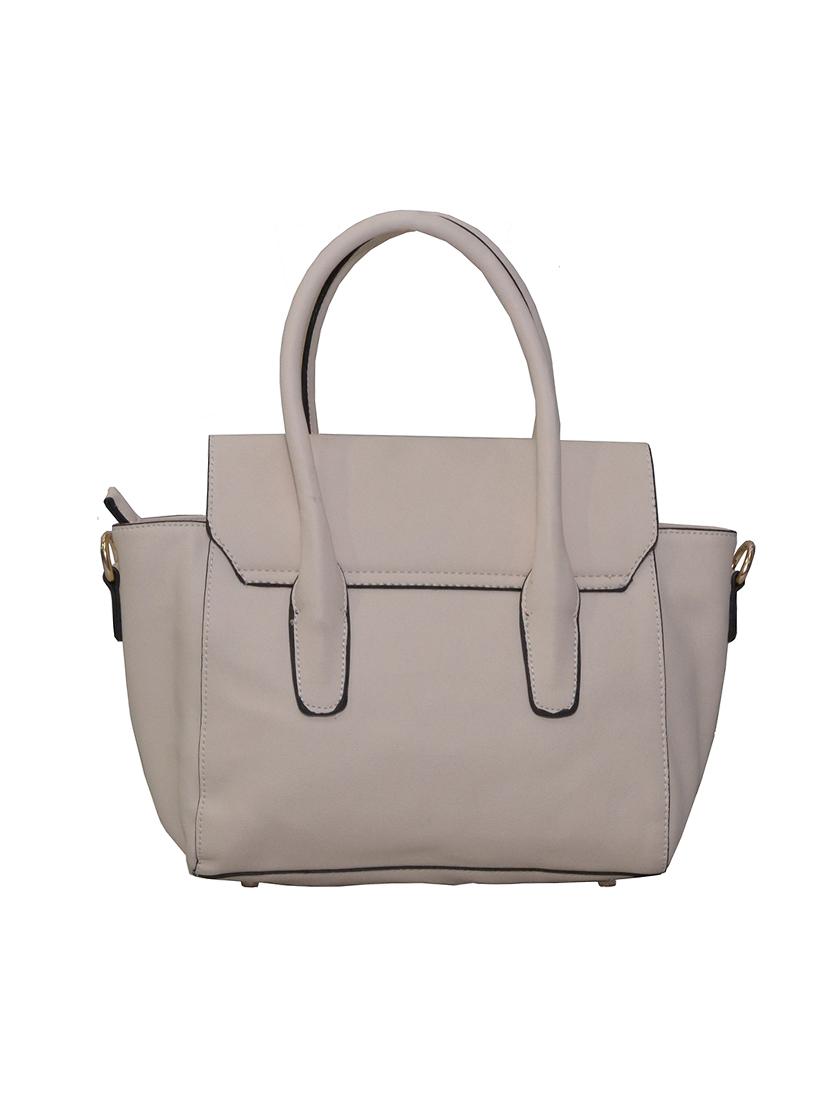 beige leatherette (pu) regular handbag - 15277519 - Standard Image - 1