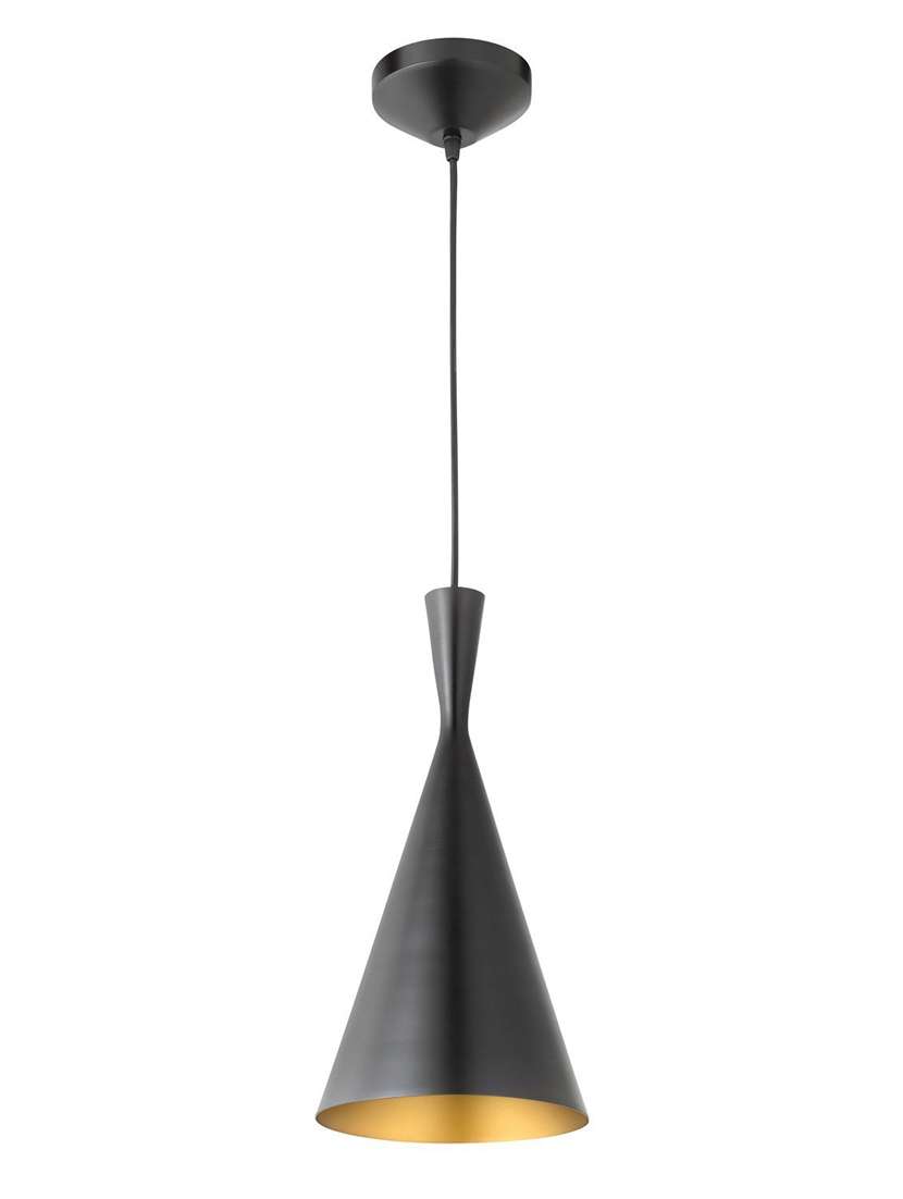 vintage edison black metal cone shaped hanging and pendant ceiling light lamp with edison bulb
