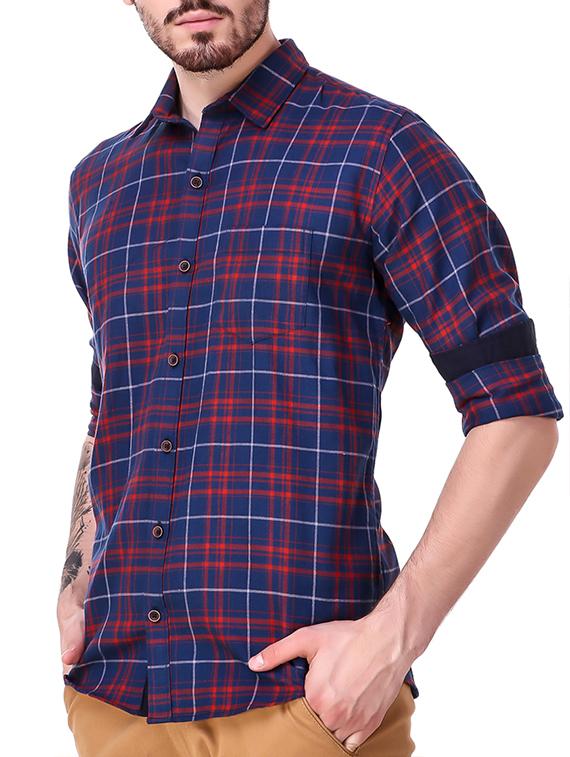 blue cotton casual shirt - 15286650 -  Standard Image - 1