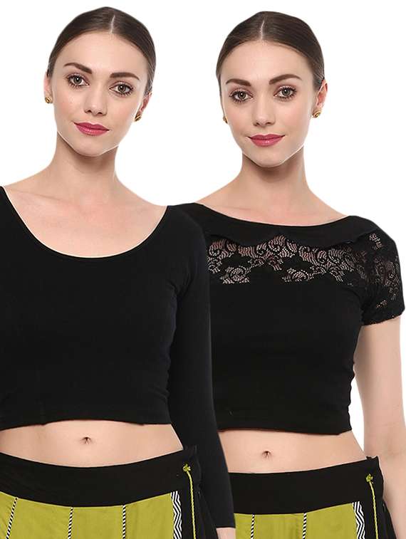 multi colored cotton lycra blouse