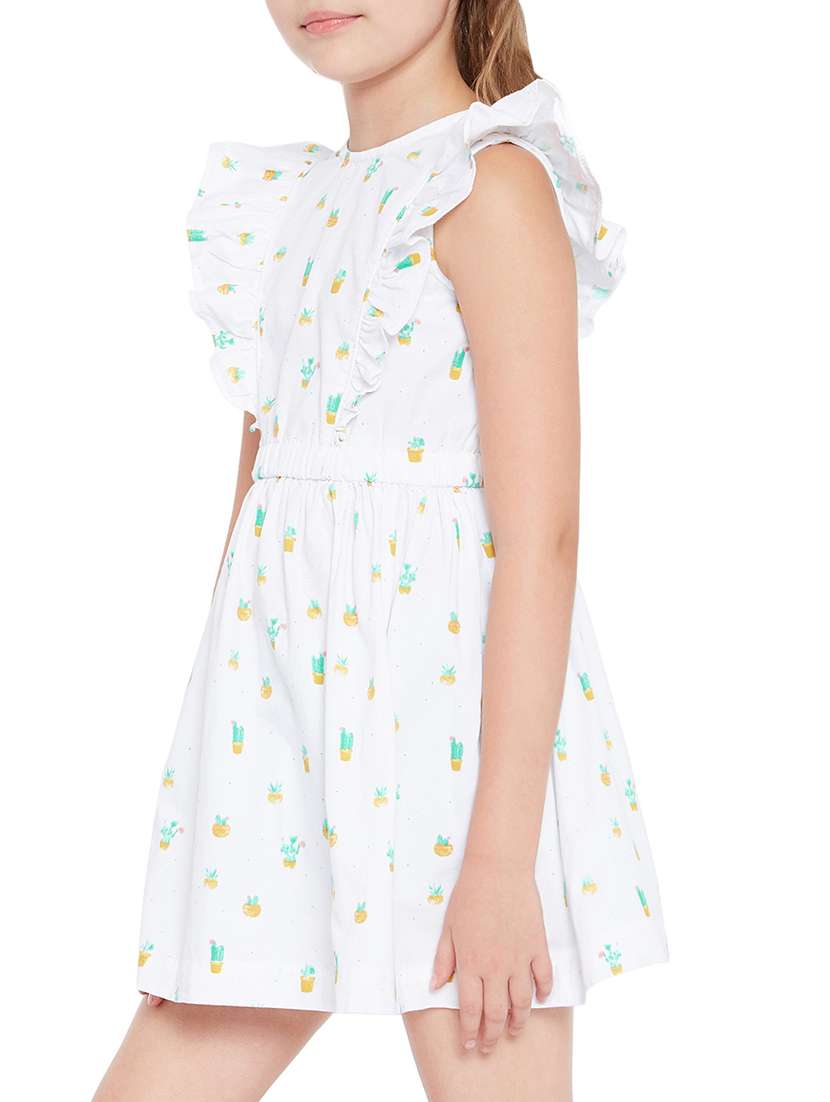 white cotton frock - 15291115 -  Standard Image - 1