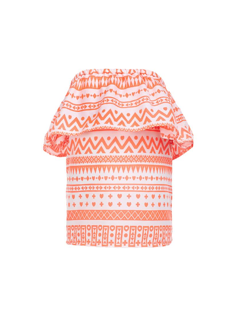 orange polyester top - 15291127 - Standard Image - 1