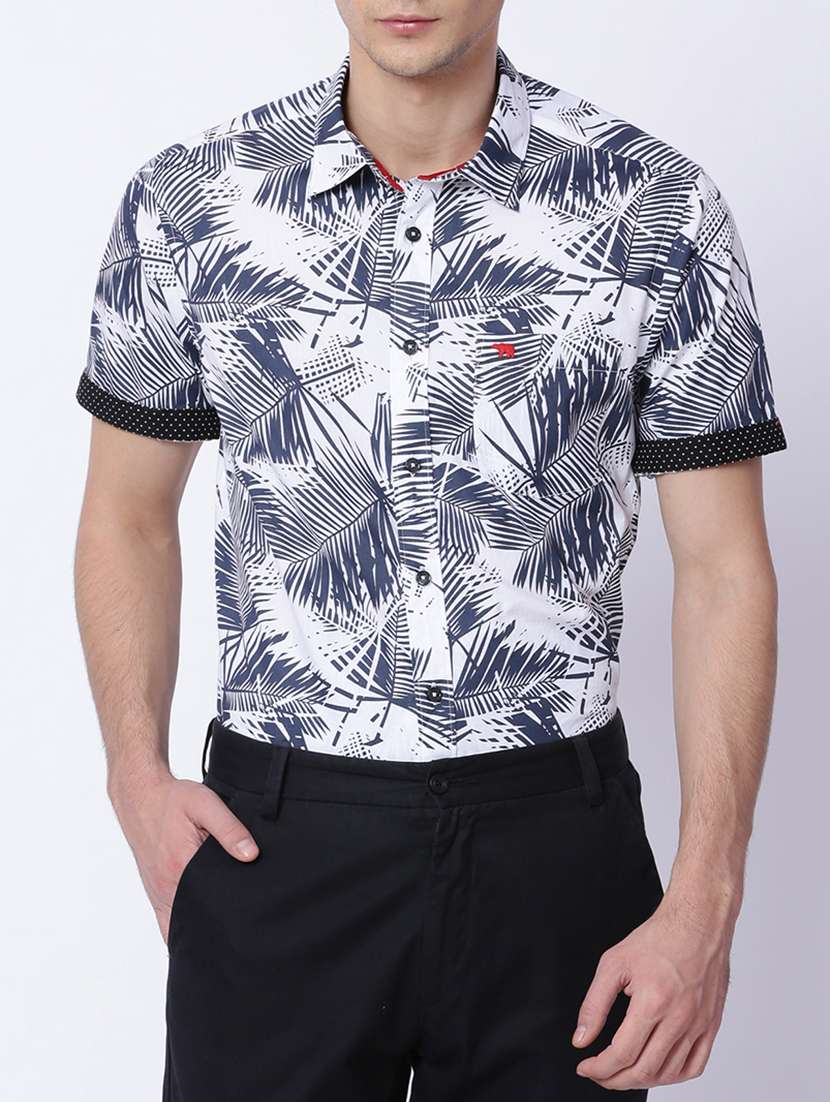 blue cotton casual shirt