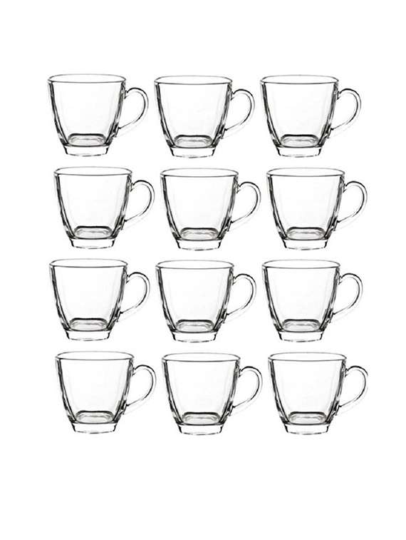 square transparent tea coffee cup mug set 165 ml 12 cup combo