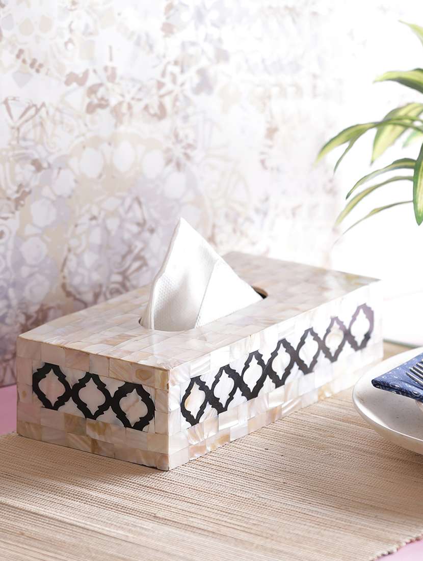 sea shells side criscross tissue box