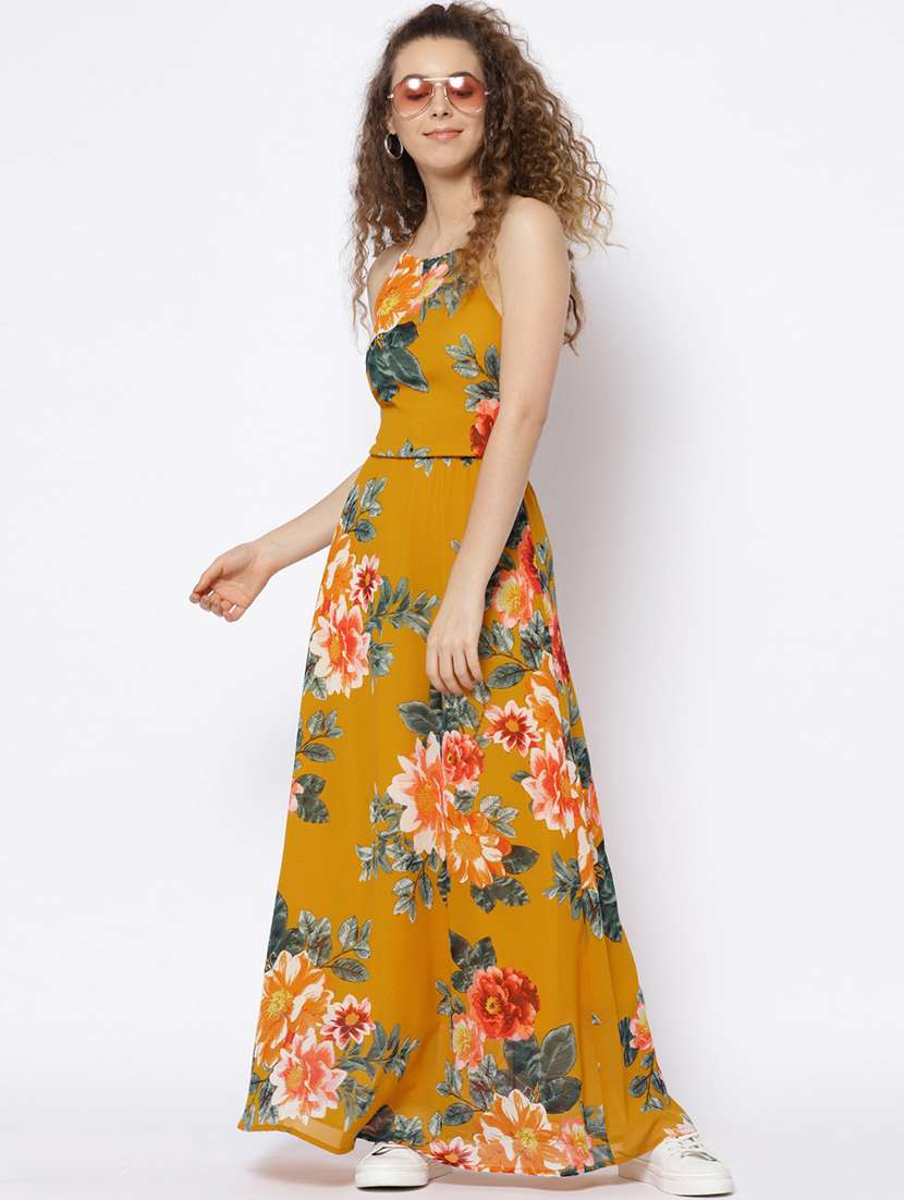 yellow backless maxi dess