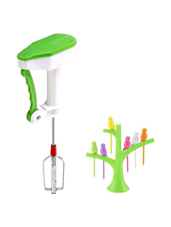 1 pc powerfree hand blander + 1 pc fruit fork spoon