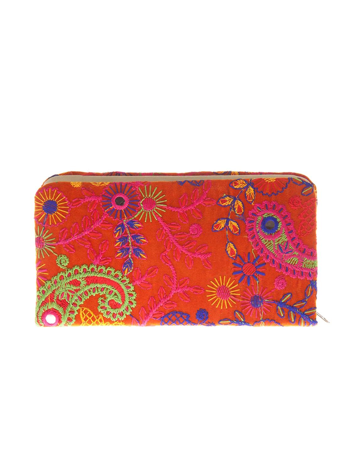 orange cotton polyester blend wallet - 15304667 - Standard Image - 1