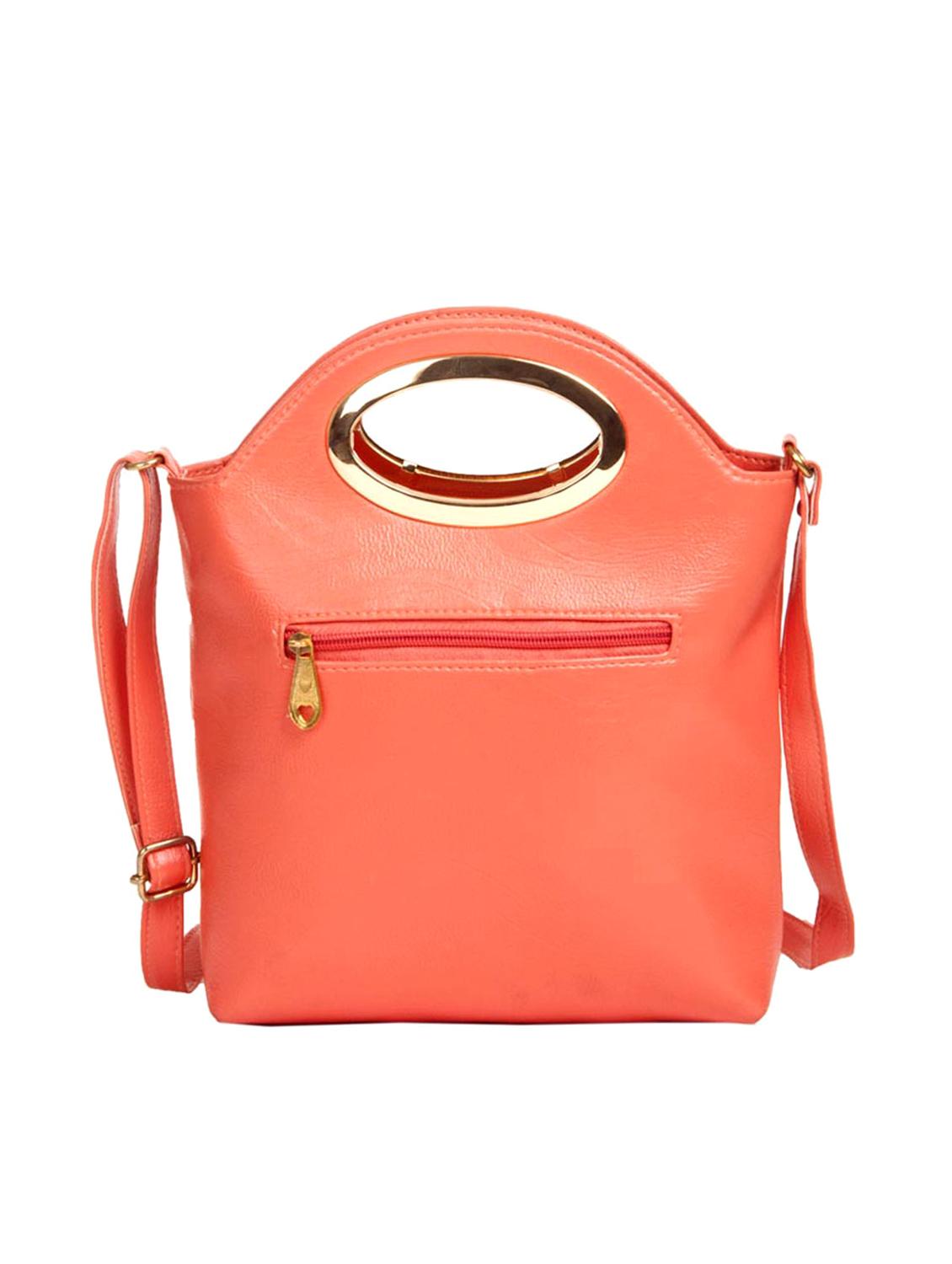 orange leatherette (pu) sling bag - 15304724 - Standard Image - 1