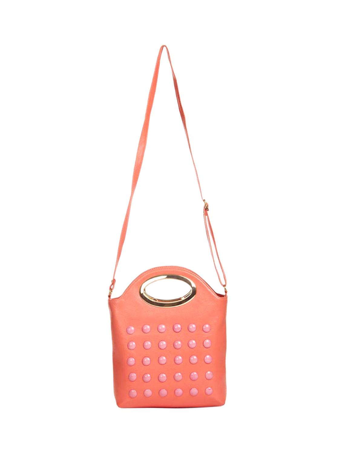 orange leatherette (pu) sling bag - 15304724 - Standard Image - 4