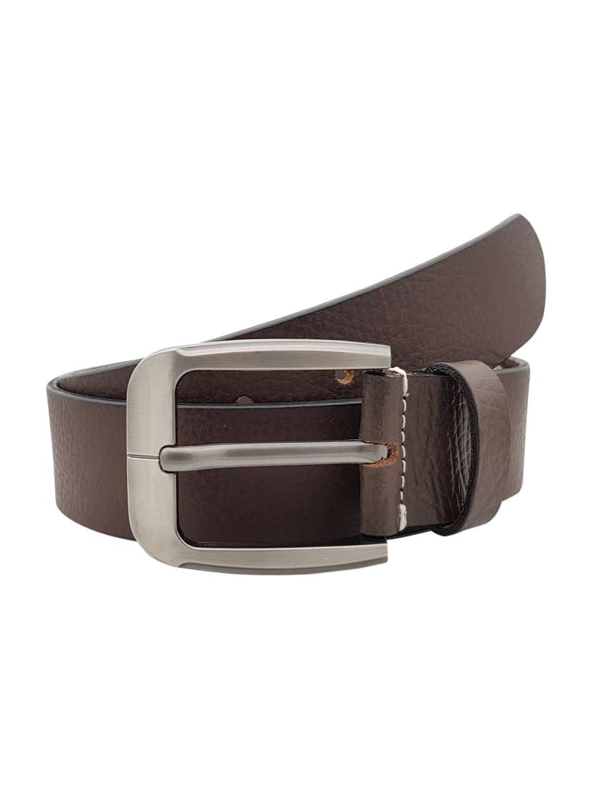 brown leather belt