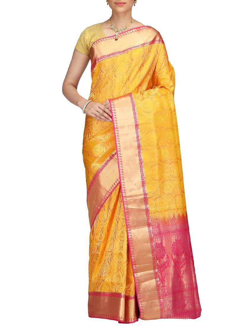 zari woven kanjivaram saree with blouse