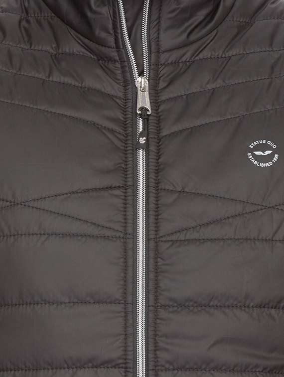 black polyester quilted jacket - 15308182 -  Standard Image - 4