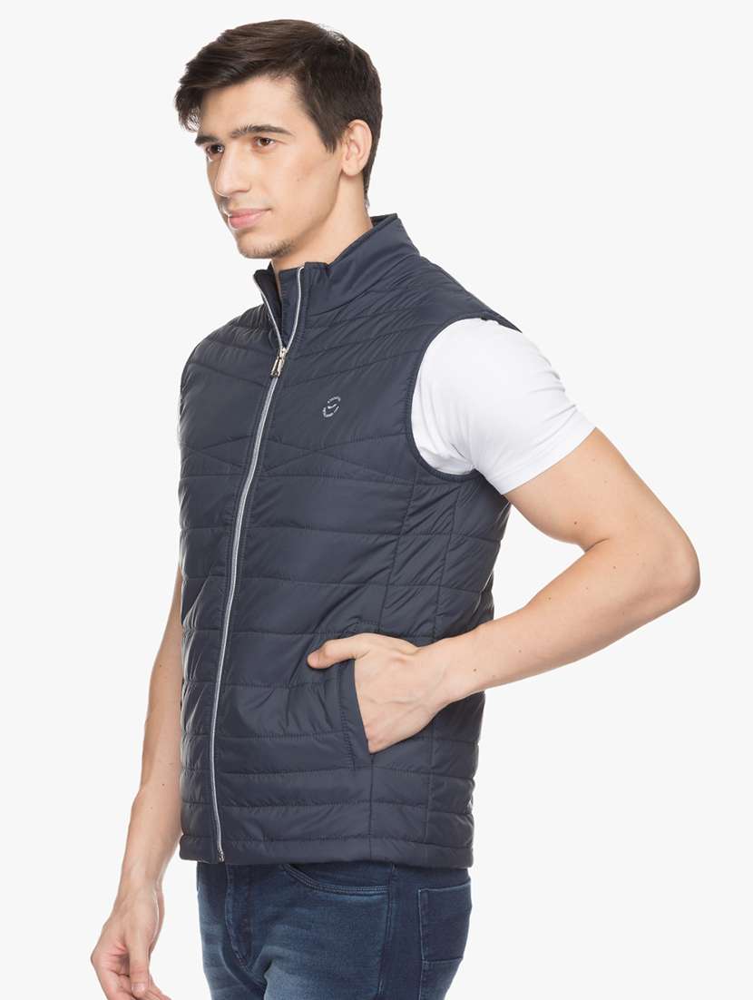 blue polyester quilted jacket - 15308183 -  Standard Image - 1