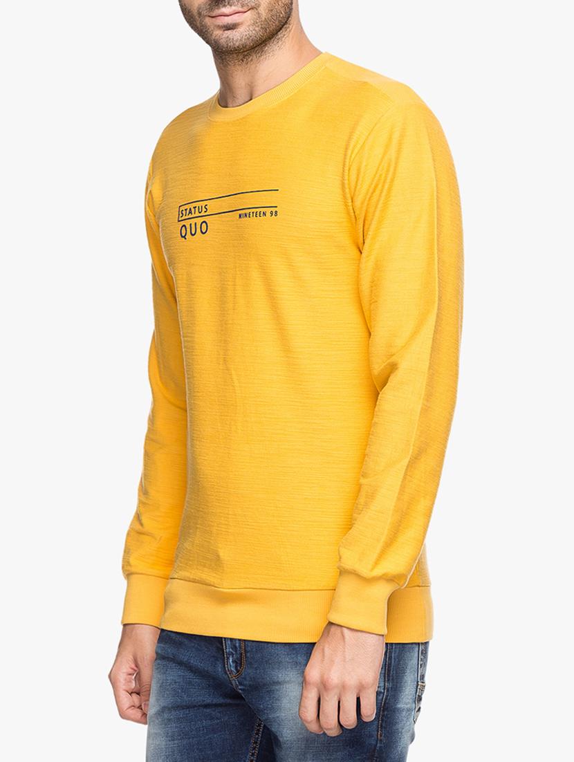yellow cotton sweatshirt - 15308254 - Standard Image - 1