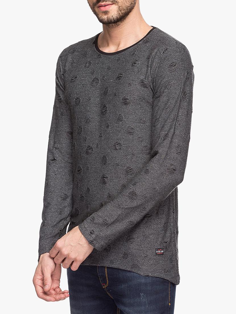 grey cotton all over print t-shirt - 15308275 -  Standard Image - 1