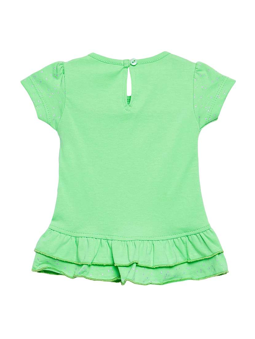 girls round neck cap sleeve frock - 15315791 -  Standard Image - 1