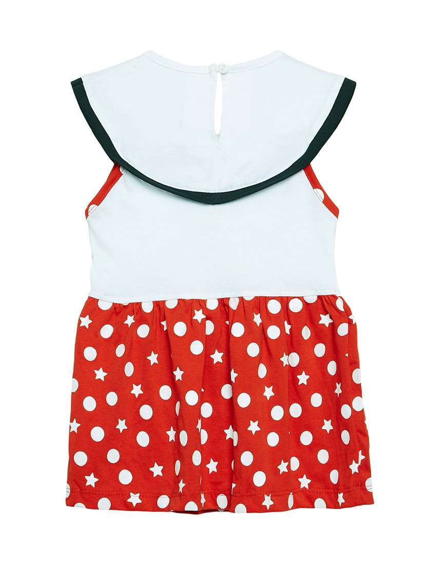 girls round neck cape sleeve frock - 15315805 -  Standard Image - 1