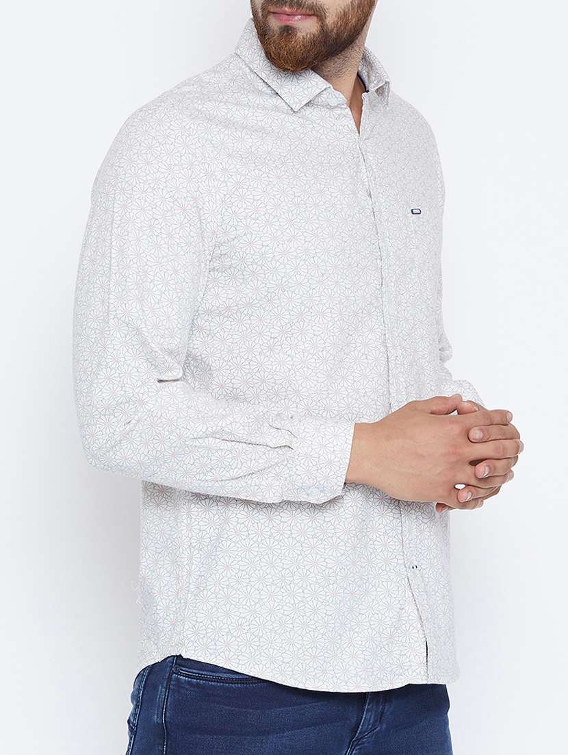 white cotton casual shirt - 15316043 -  Standard Image - 1
