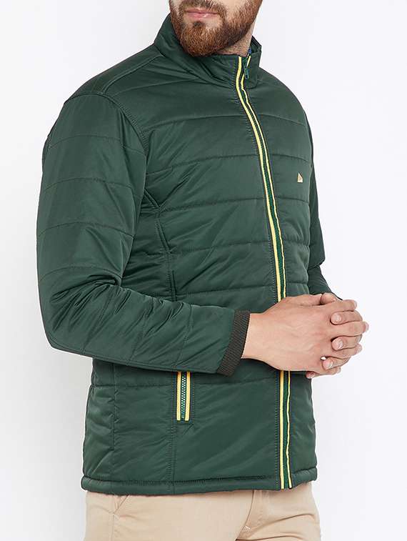 green nylon blend puffer jacket - 15316067 - Standard Image - 1