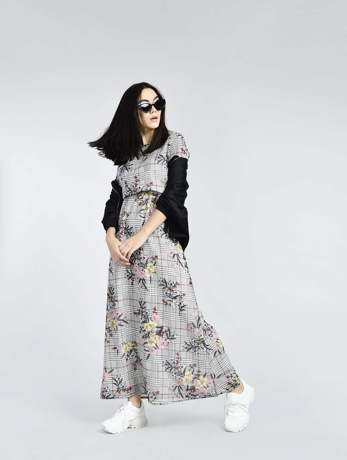 elasticated waist maxi dress