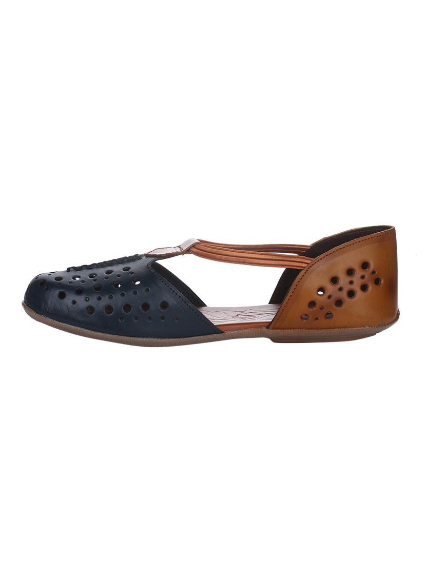brown leather closed back sandal - 15318854 - Standard Image - 1