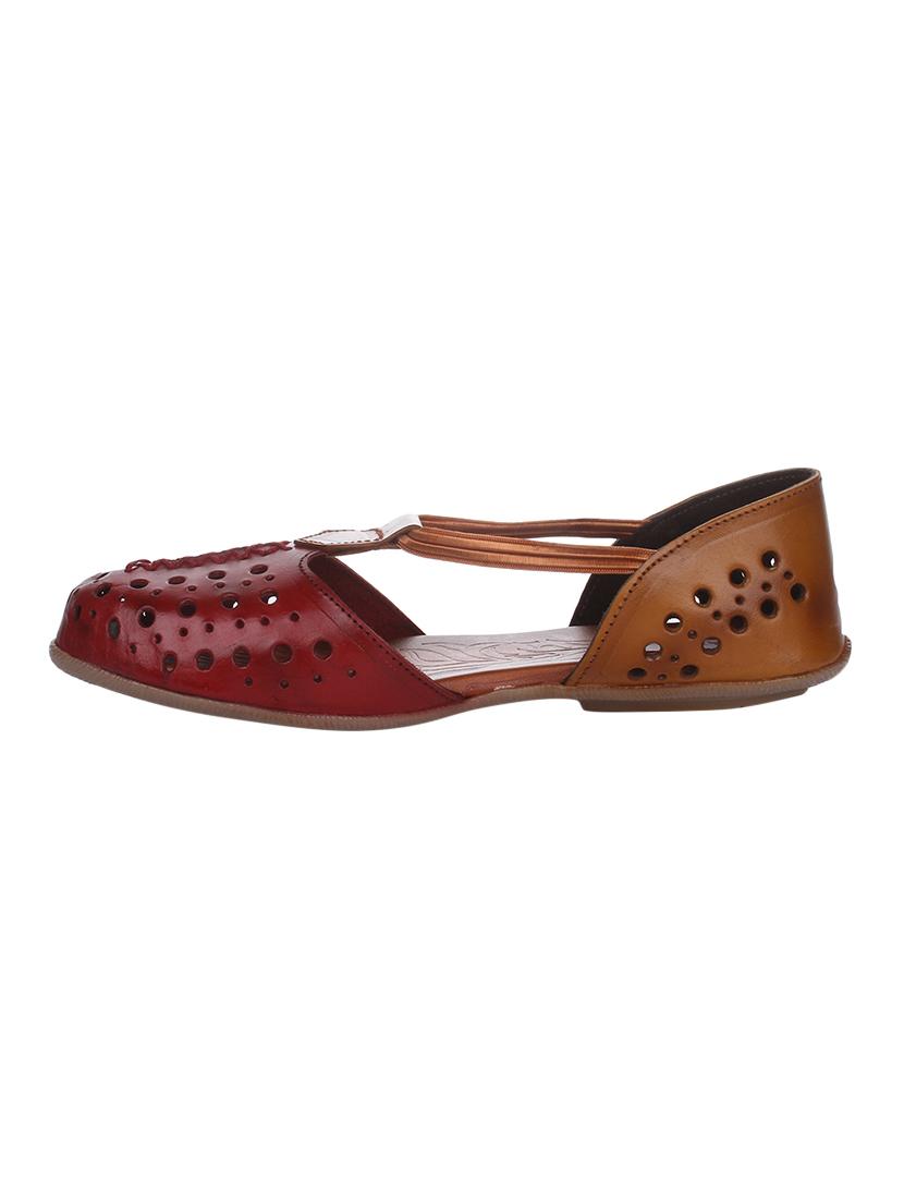 maroon leather closed back sandal - 15318855 - Standard Image - 1