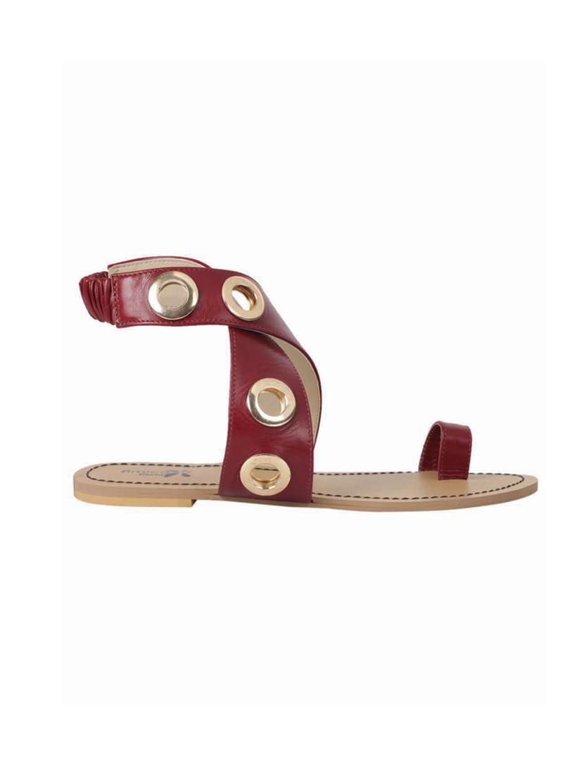 maroon ankle strap sandal - 15326938 - Standard Image - 1